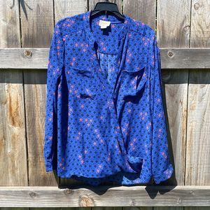 VEUC Anthropologie Maeve long sleeve wrap blouse size 8